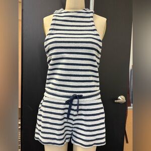 Alexander Wang Navy and White Striped Romper